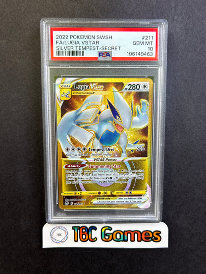 Lugia VSTAR Silver Tempest #211 Gold PSA 10