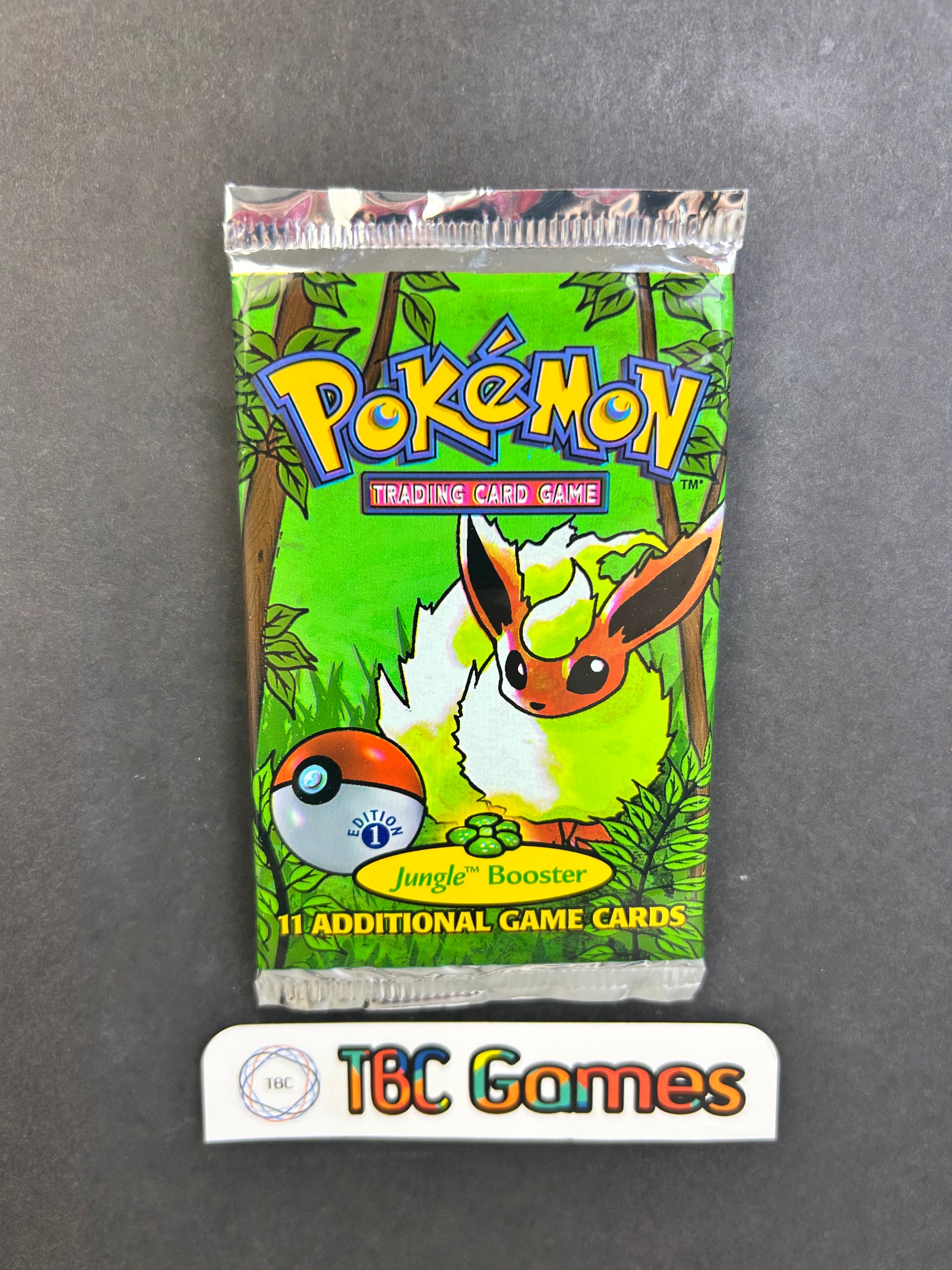 Pokemon TCG: Jungle 1st Edition Booster Pack (Flareon) TBC Games Pokemon TCG: Jungle 1st Edition Booster Pack (Flareon) TBC Games