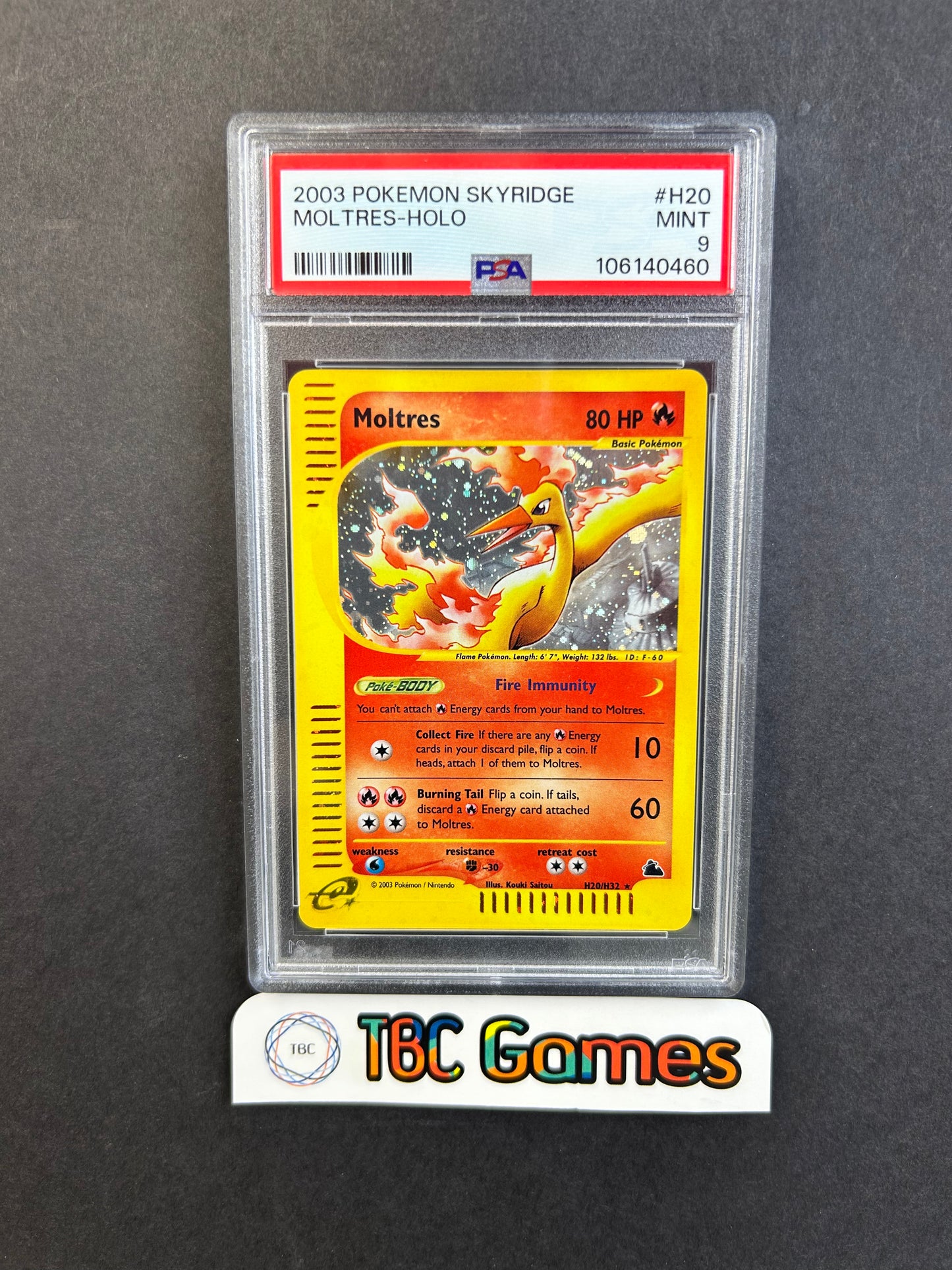 Moltres Skyridge Holo H20 PSA 9