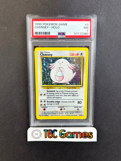 Chansey Base Set Holo #3 PSA 7
