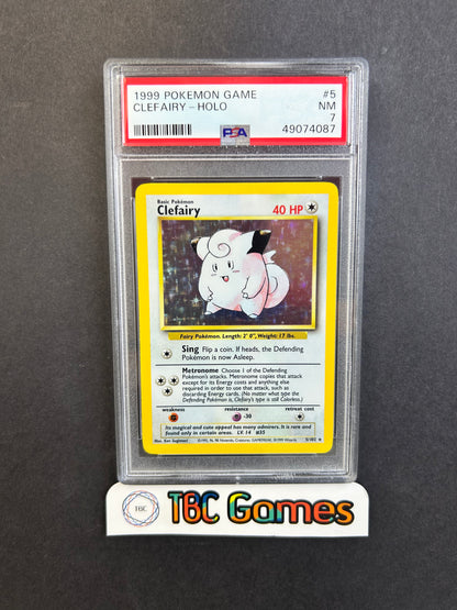Clefairy Base Set Holo #5 PSA 7