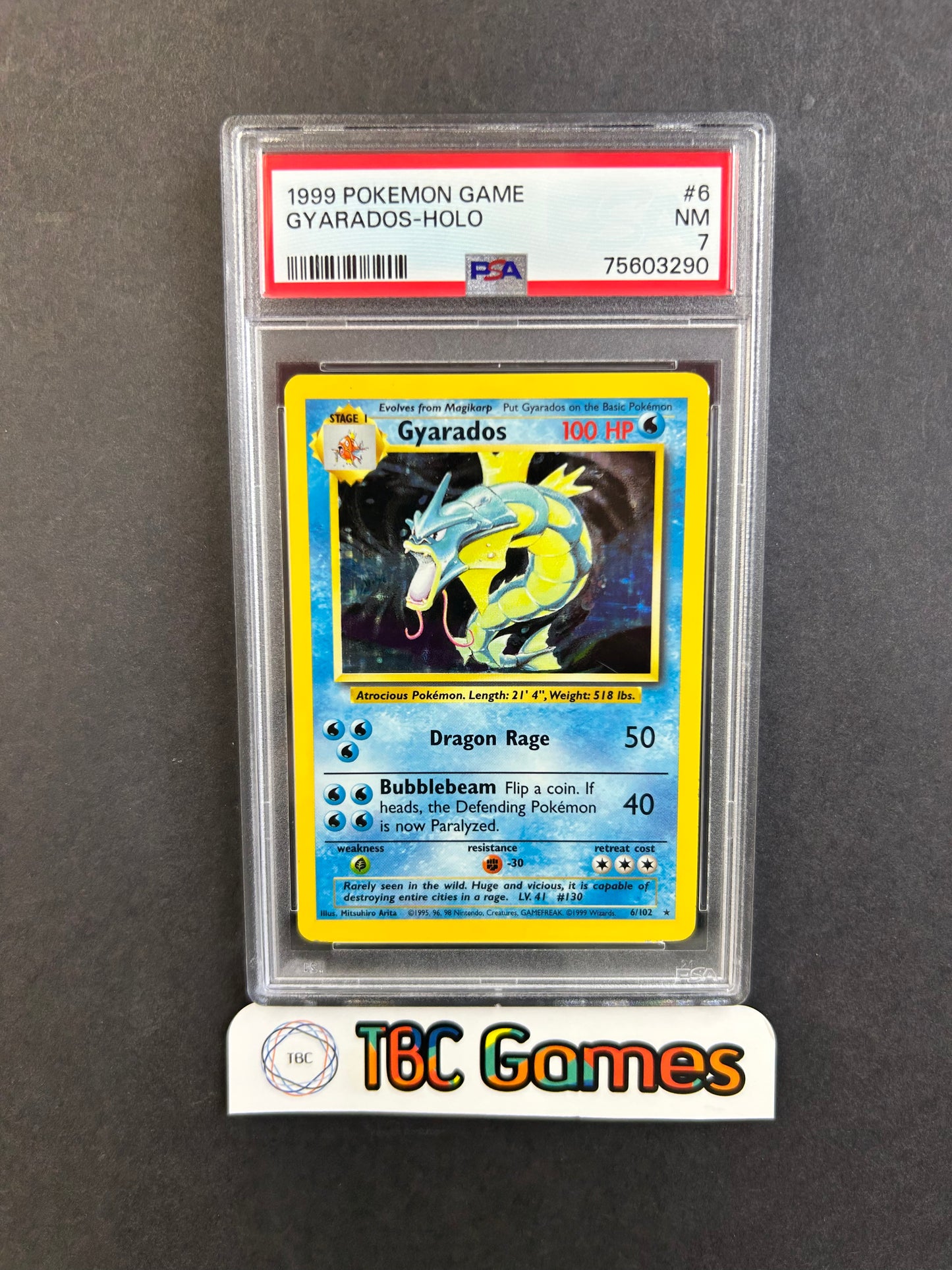 Gyarados Base Set Holo #6 PSA 7