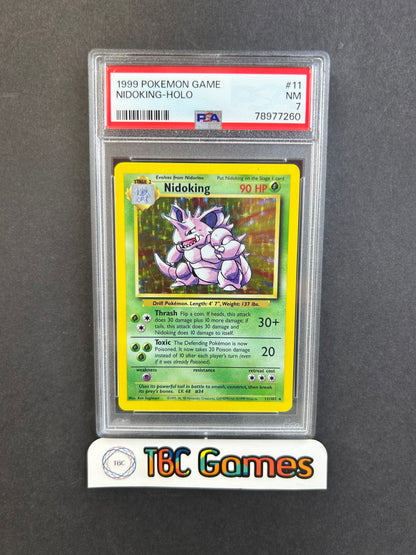Nidoking Base Set Holo #11 PSA 7