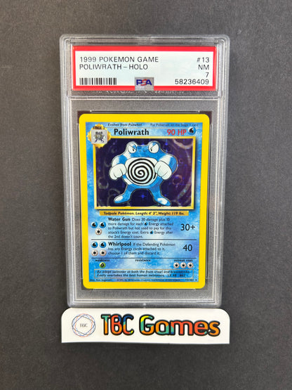 Poliwrath Base Set Holo #13 PSA 7