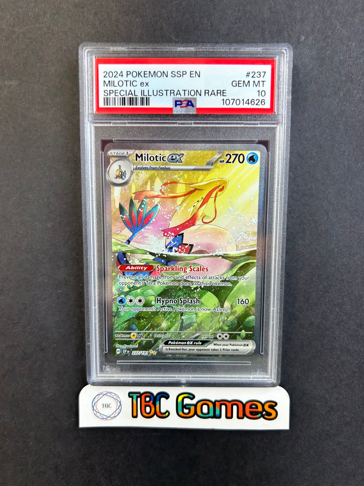 Milotic ex Surging Sparks #237 Special Illustration Rare PSA 10
