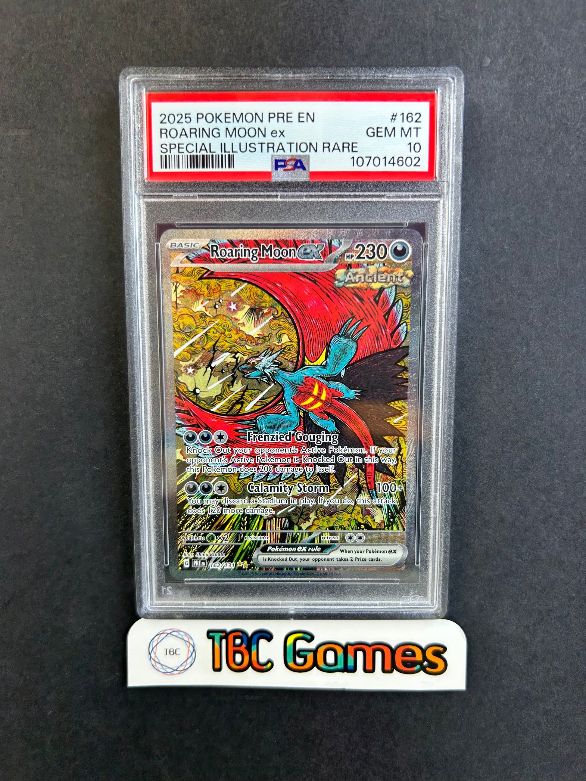 Roaring Moon ex Prismatic Evolutions #162 Special Illustration Rare PS – TBC Games
