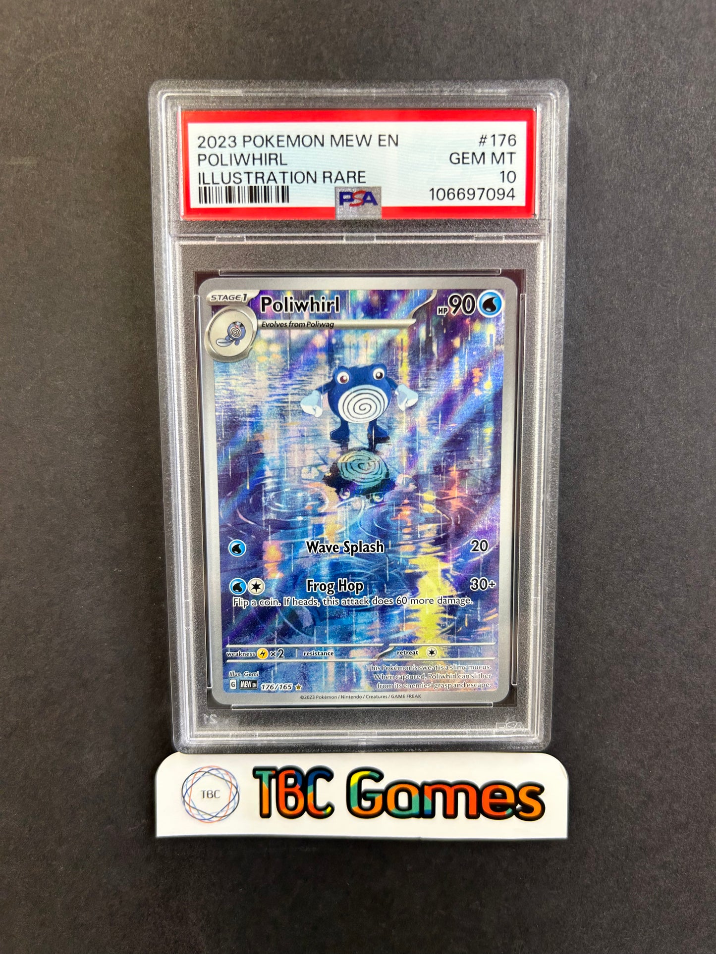 Poliwhirl 151 #176 Illustration Rare PSA 10