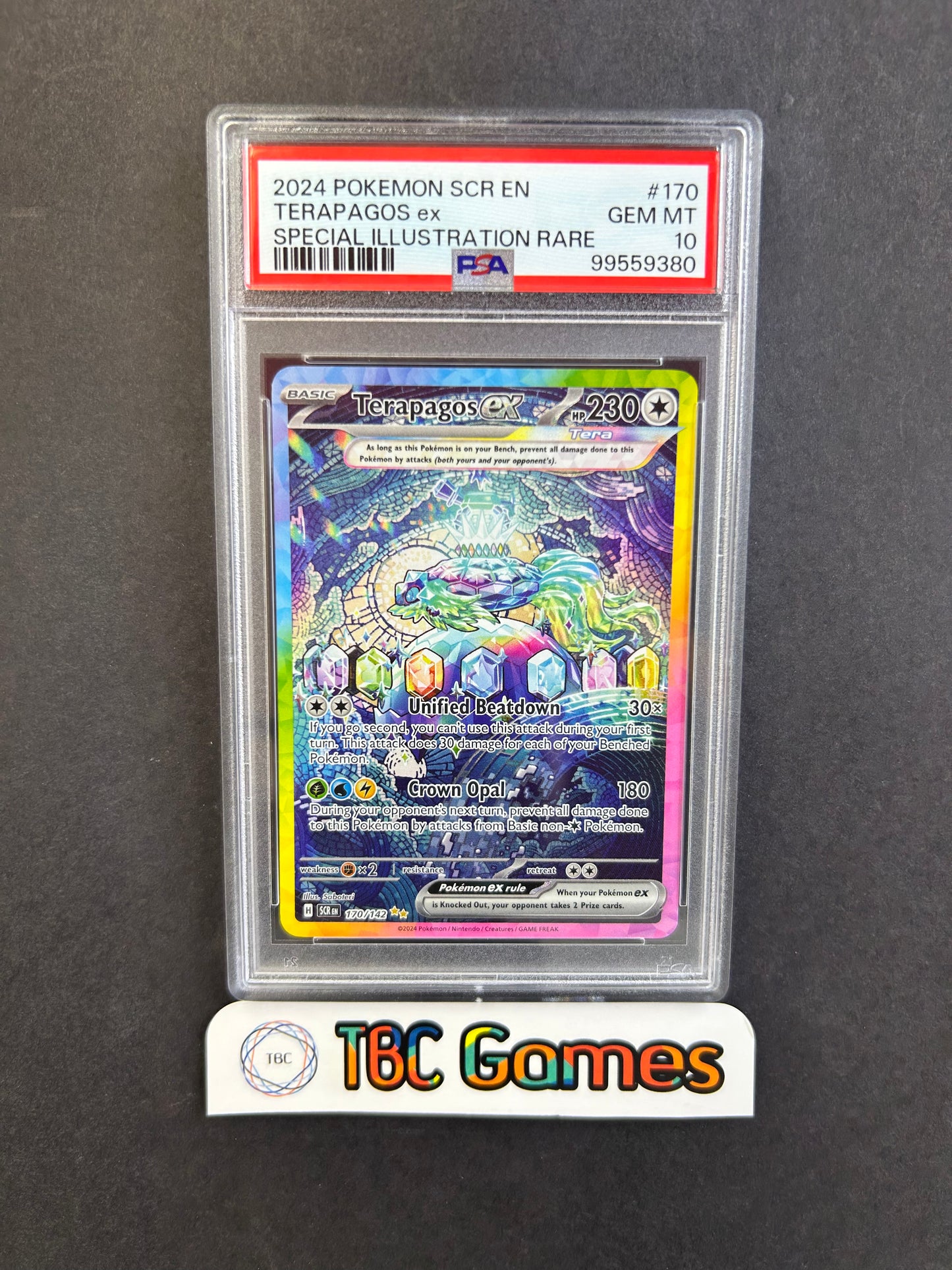 Terapagos ex Stellar Crown #170 Special Illustration Rare PSA 10