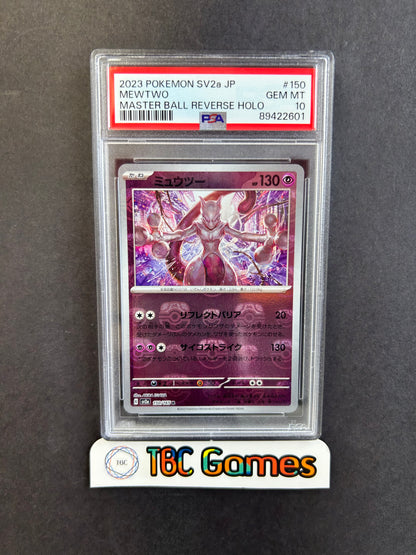 Mewtwo 151 sv2a Master Ball Reverse Holo #150 Japanese PSA 10