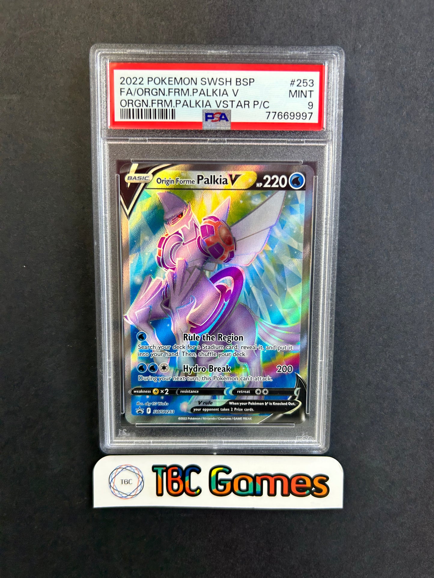 Origin Forme Palkia V SWSH253 PSA 9