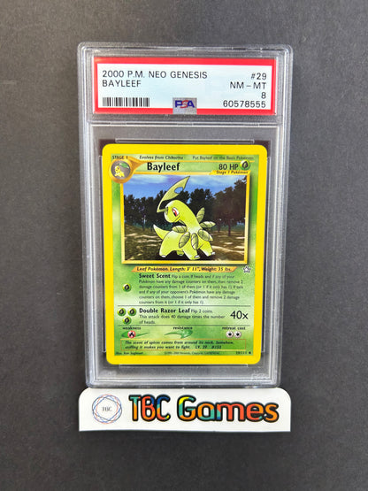 Bayleef Neo Genesis #29 PSA 8