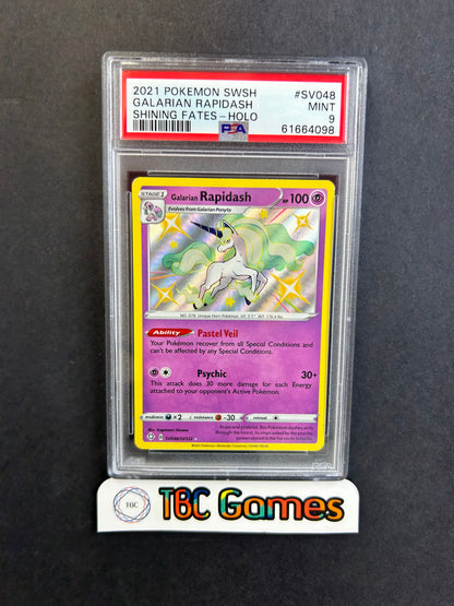 Galarian Rapidash Shining Fates SV048 PSA 9