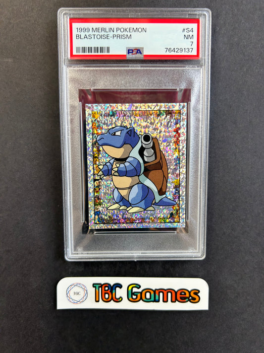 Blastoise Merlin Prism Sticker S4 PSA 7