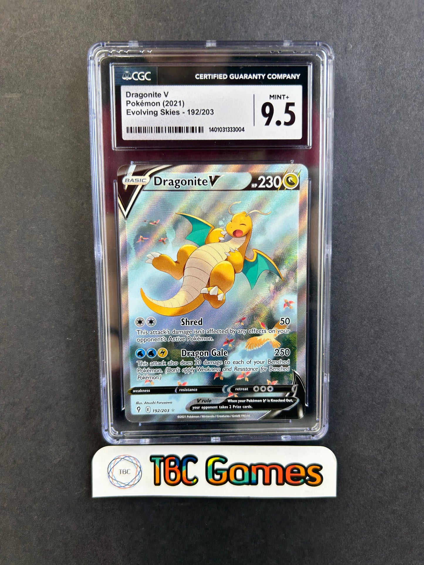 Dragonite V Evolving Skies Alt Art #192 CGC 9.5