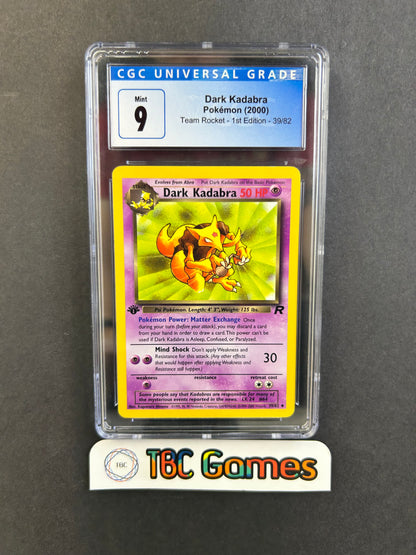 Dark Kadabra Team Rocket 1st Edition #39 CGC 9