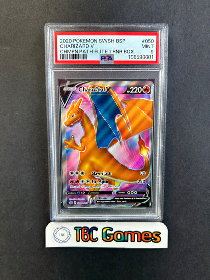 Charizard V Champion's Path ETB SWSH050 PSA 9
