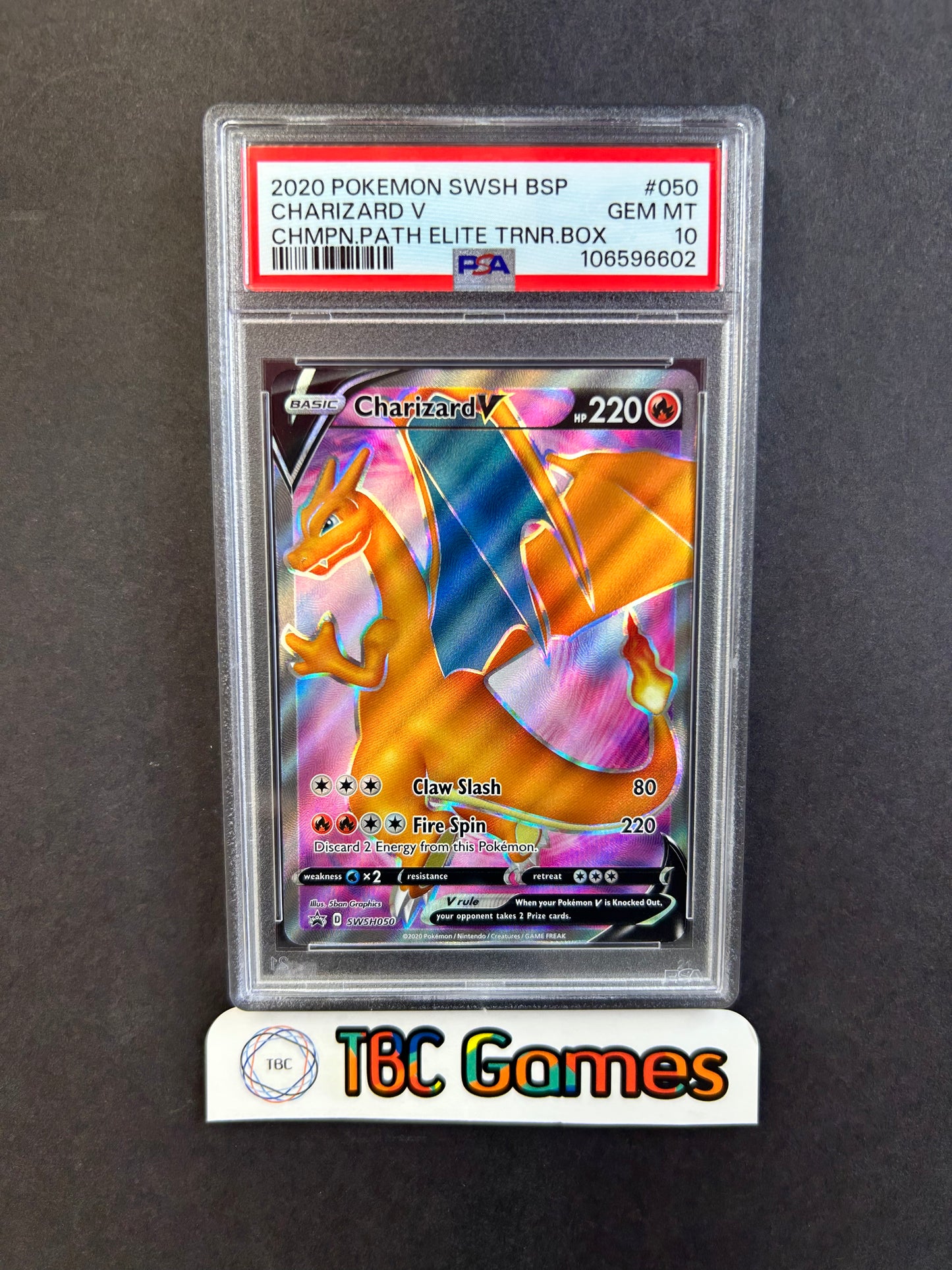 Charizard V Champion's Path ETB SWSH050 PSA 10