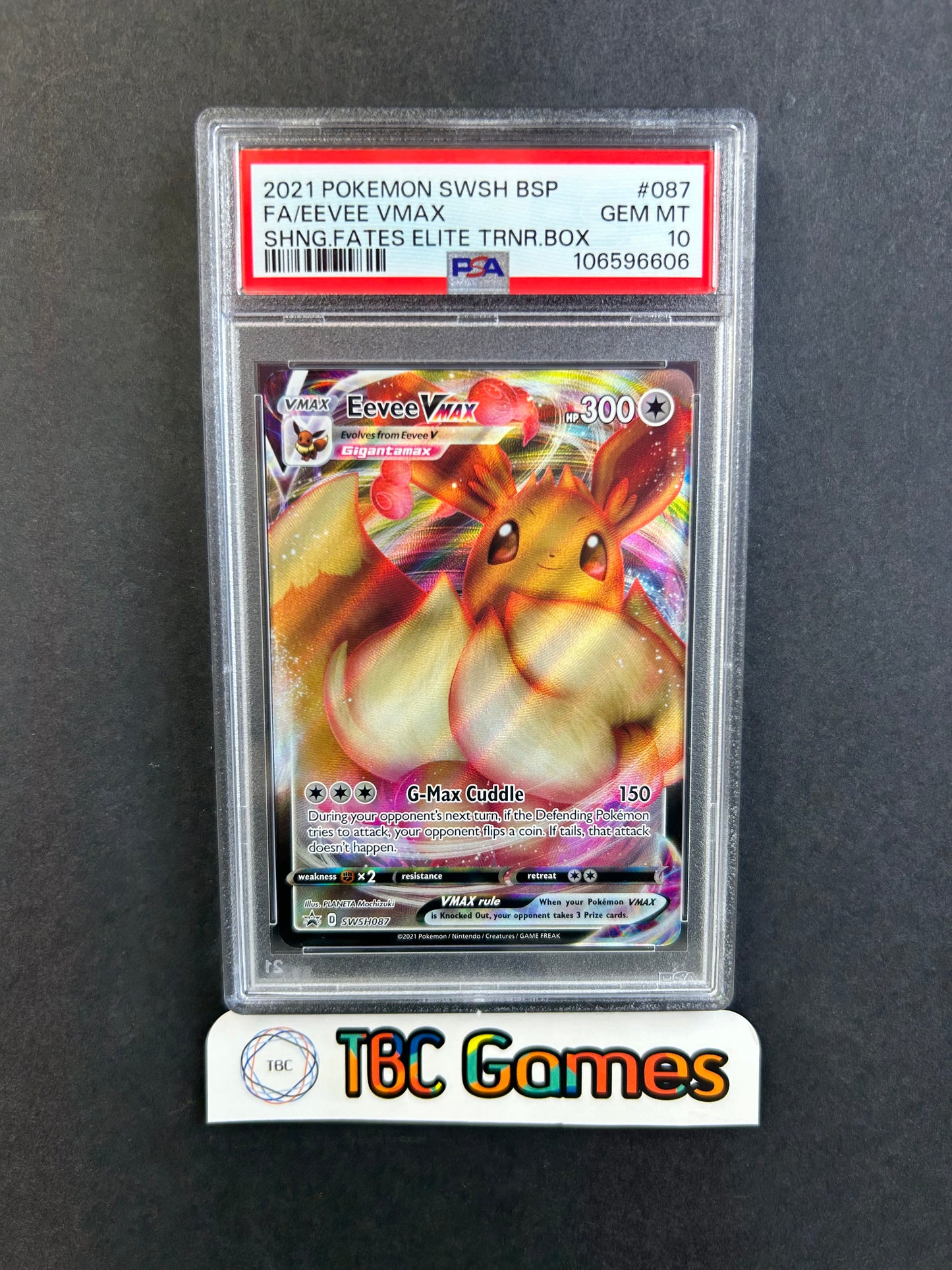 Eevee VMAX SWSH087 Shining Fates ETB PSA 10