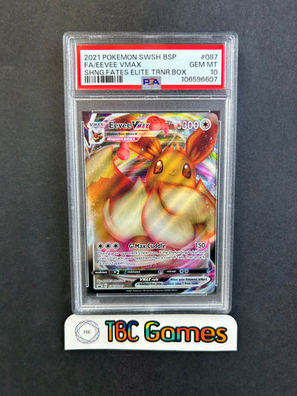 Eevee VMAX SWSH087 Shining Fates ETB PSA 10