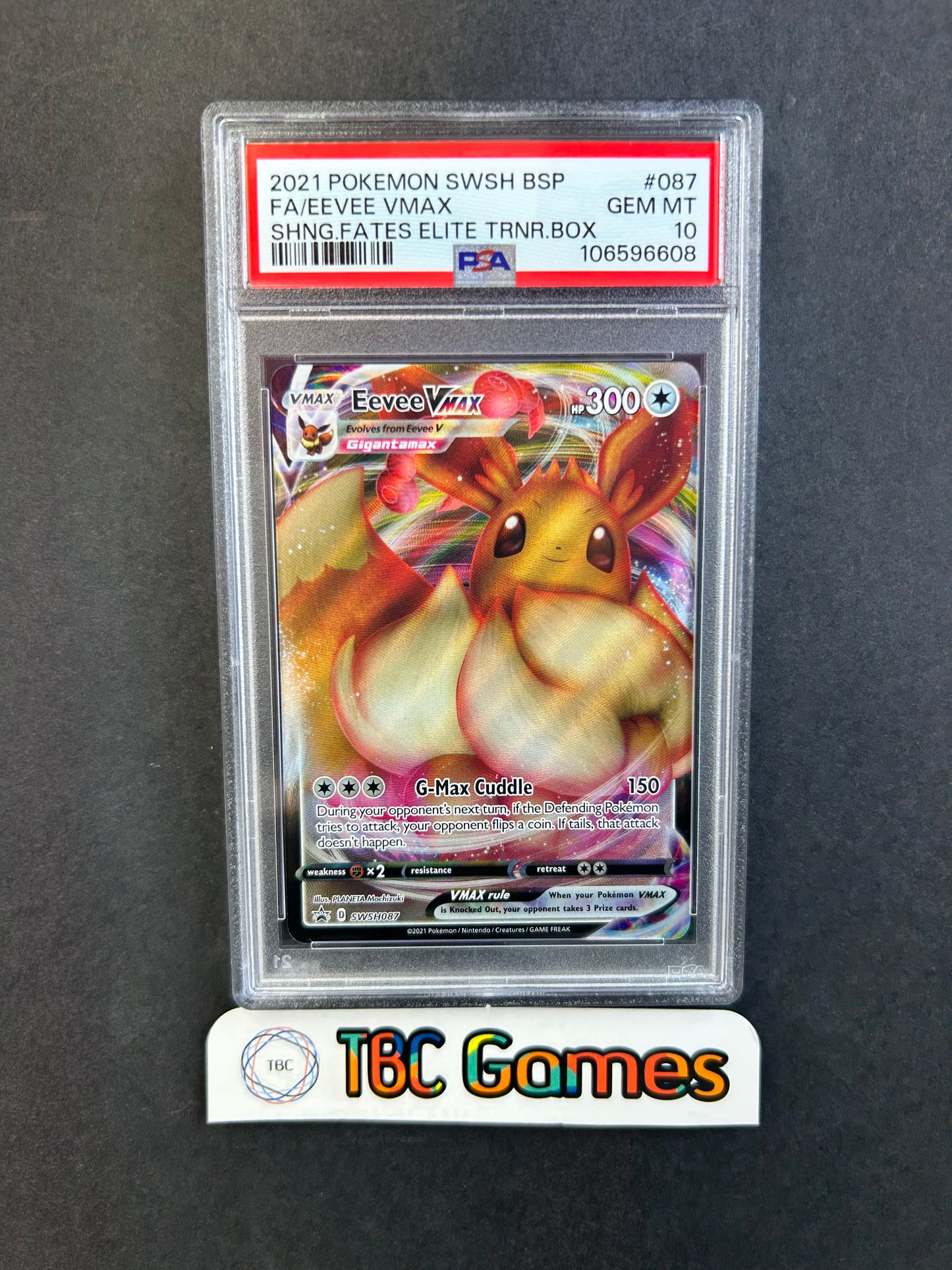 Eevee VMAX SWSH087 Shining Fates ETB PSA 10