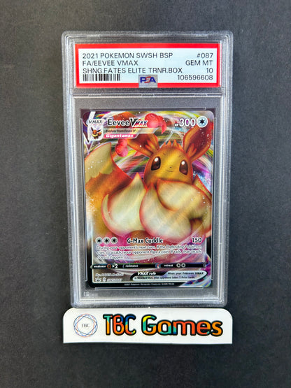 Eevee VMAX SWSH087 Shining Fates ETB PSA 10