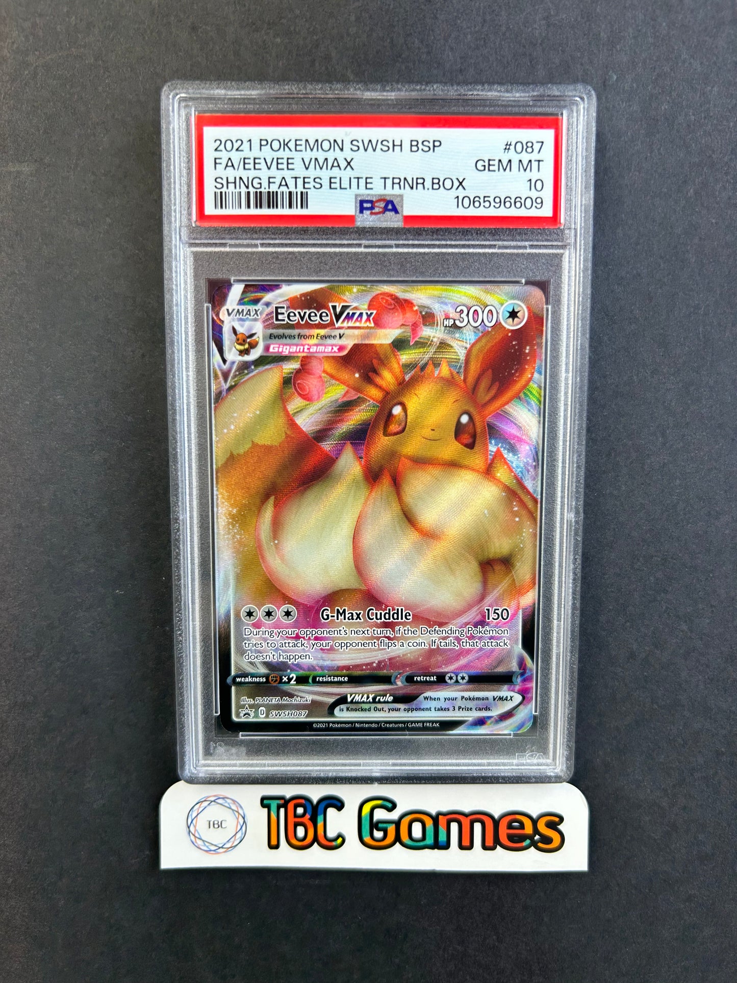 Eevee VMAX SWSH087 Shining Fates ETB PSA 10