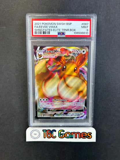 Eevee VMAX SWSH087 Shining Fates ETB PSA 9