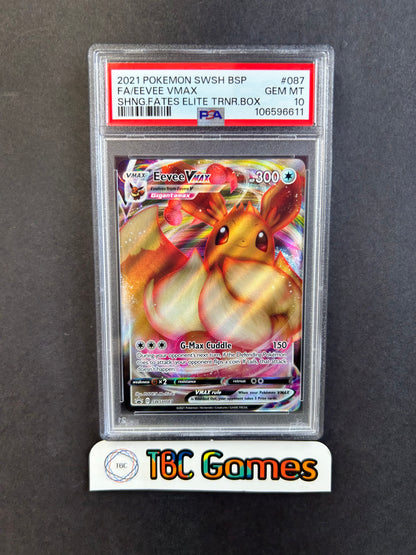 Eevee VMAX SWSH087 Shining Fates ETB PSA 10