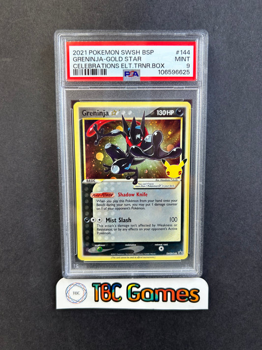 Greninja Gold Star Celebrations ETB SWSH144 PSA 9