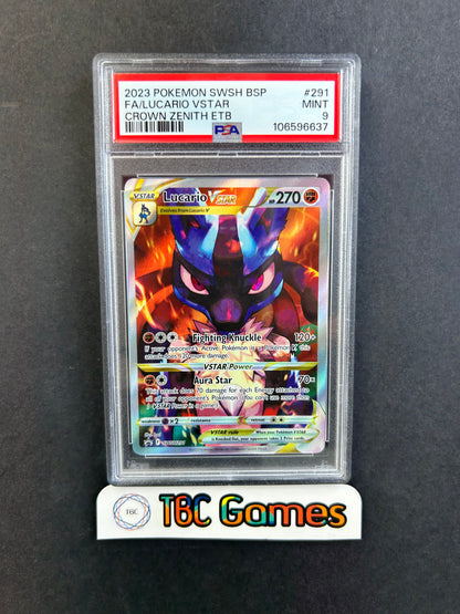 Lucario VSTAR Crown Zenith ETB SWSH291 PSA 9
