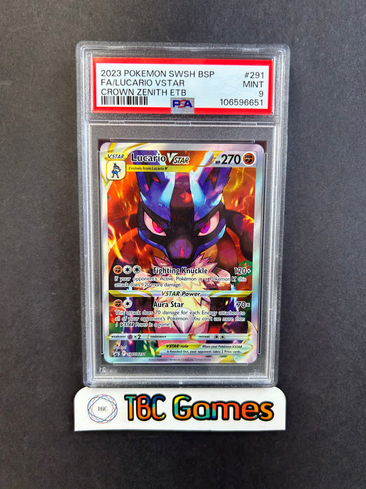 Lucario VSTAR Crown Zenith ETB SWSH291 PSA 9