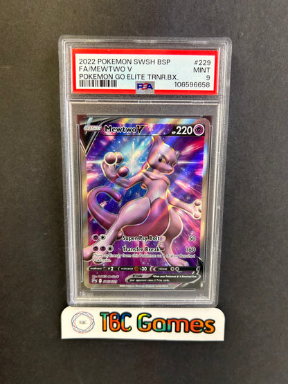 Mewtwo V Pokemon GO ETB SWSH229 PSA 9