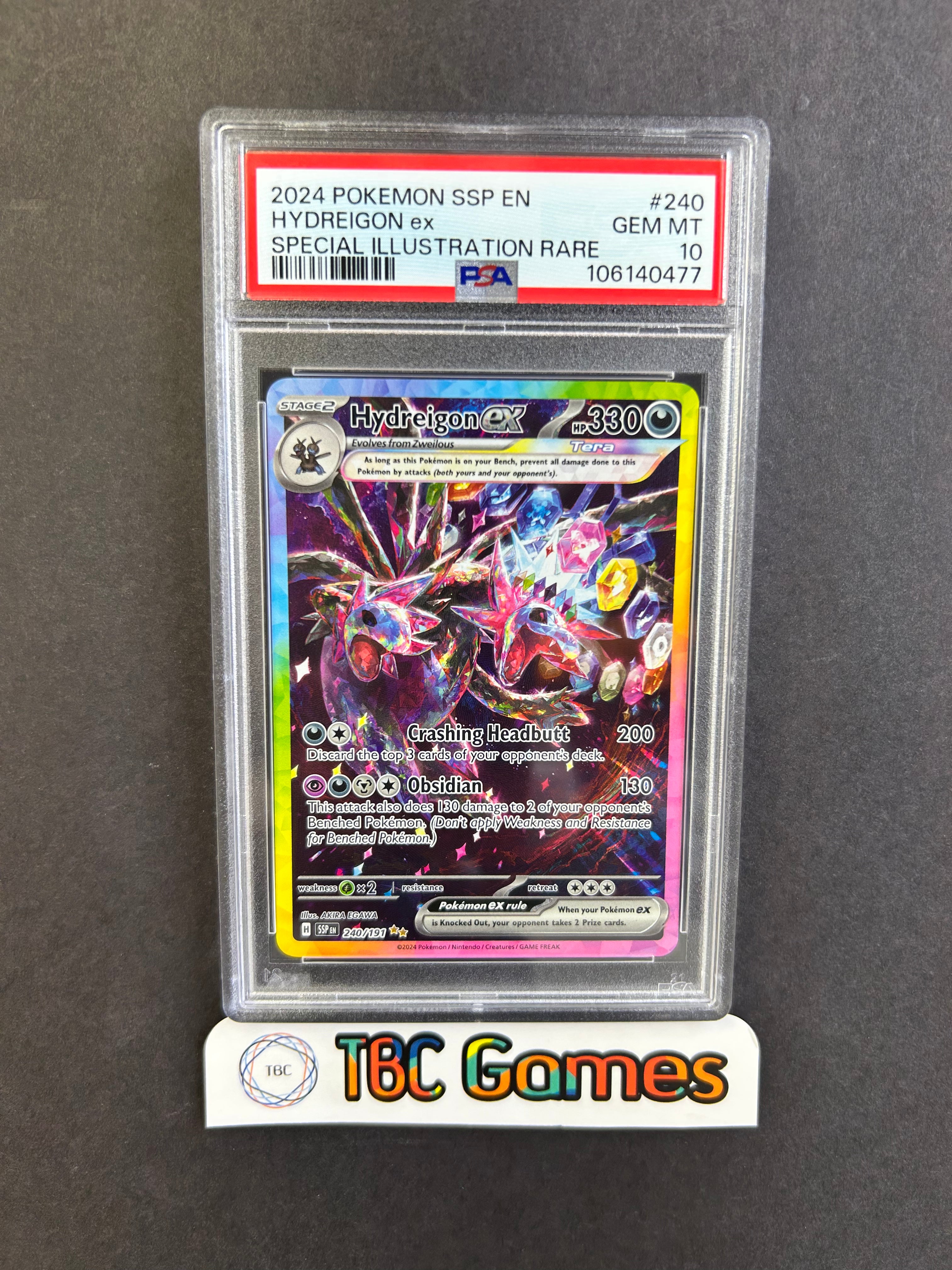 Hydreigon ex Surging Sparks #240 Special Illustration Rare PSA 10