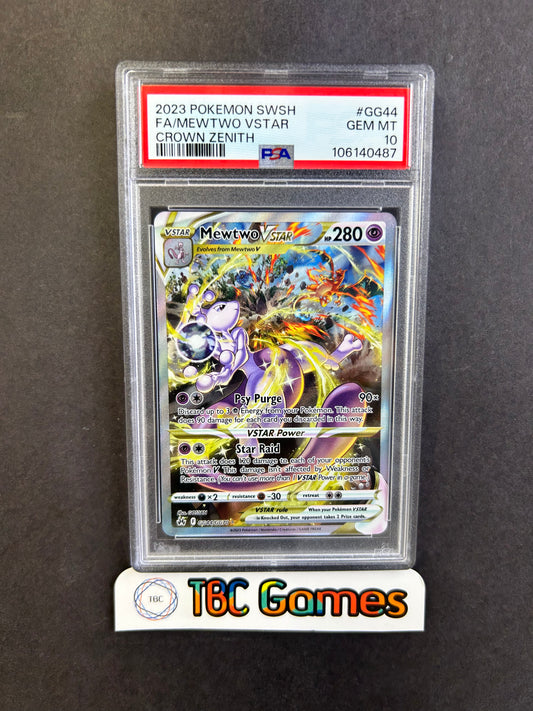 Mewtwo VSTAR Crown Zenith GG44 PSA 10