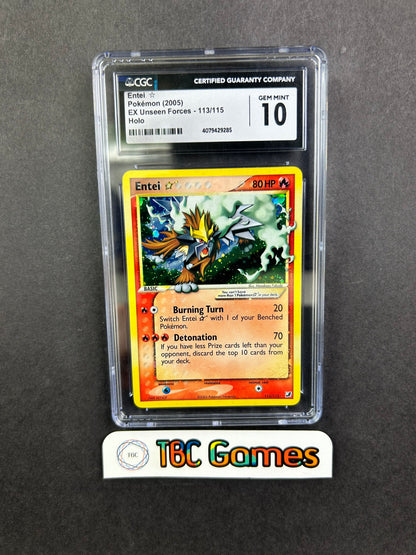 Entei Gold Star Unseen Forces #113 CGC 10
