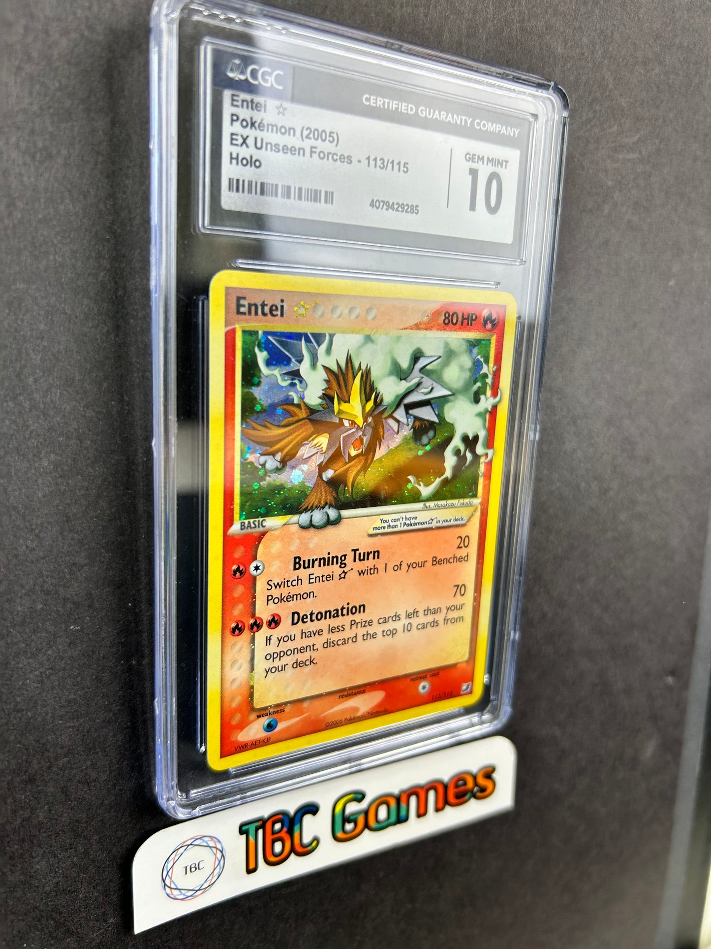 Entei Gold Star Unseen Forces #113 CGC 10