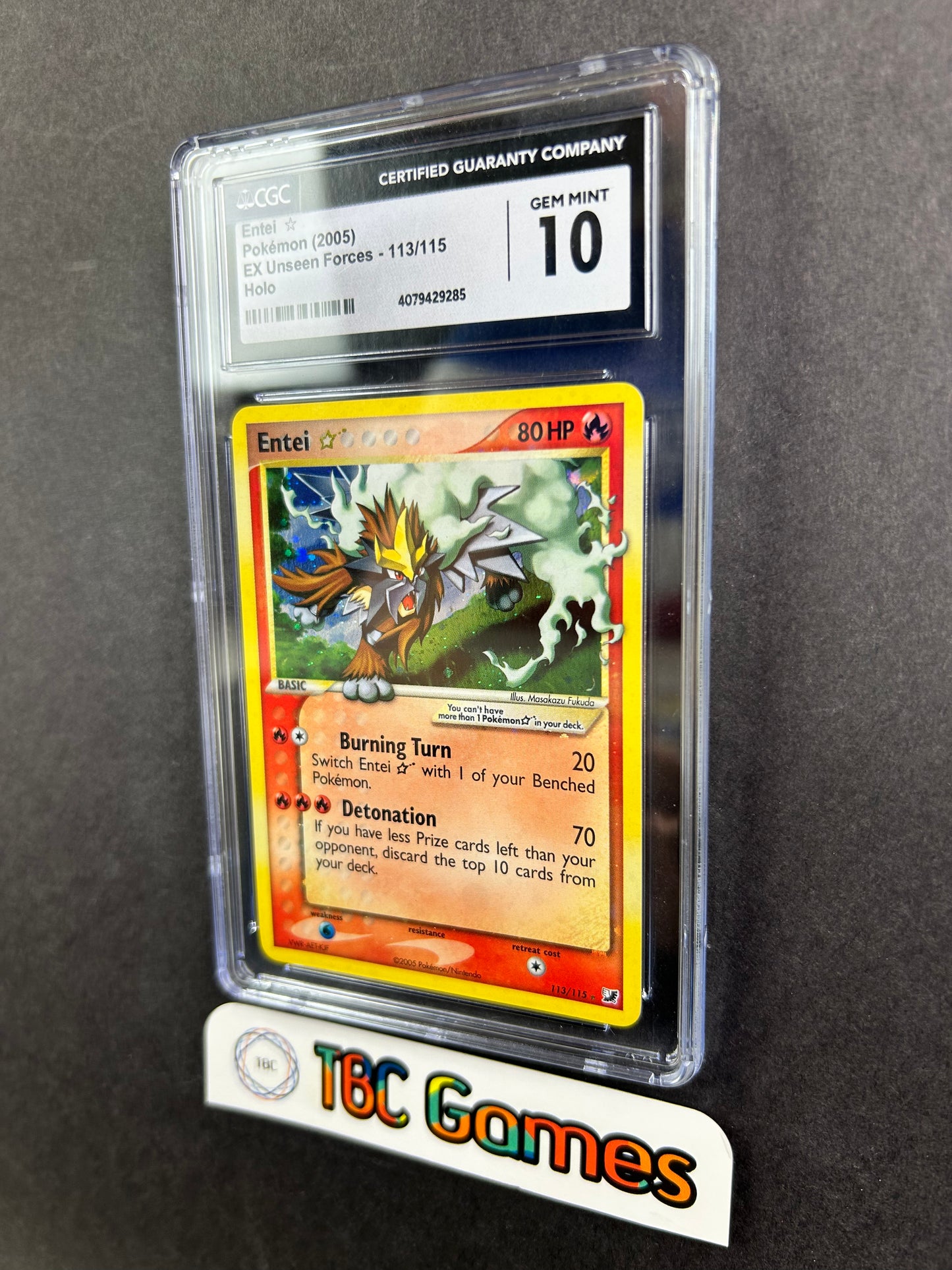 Entei Gold Star Unseen Forces #113 CGC 10