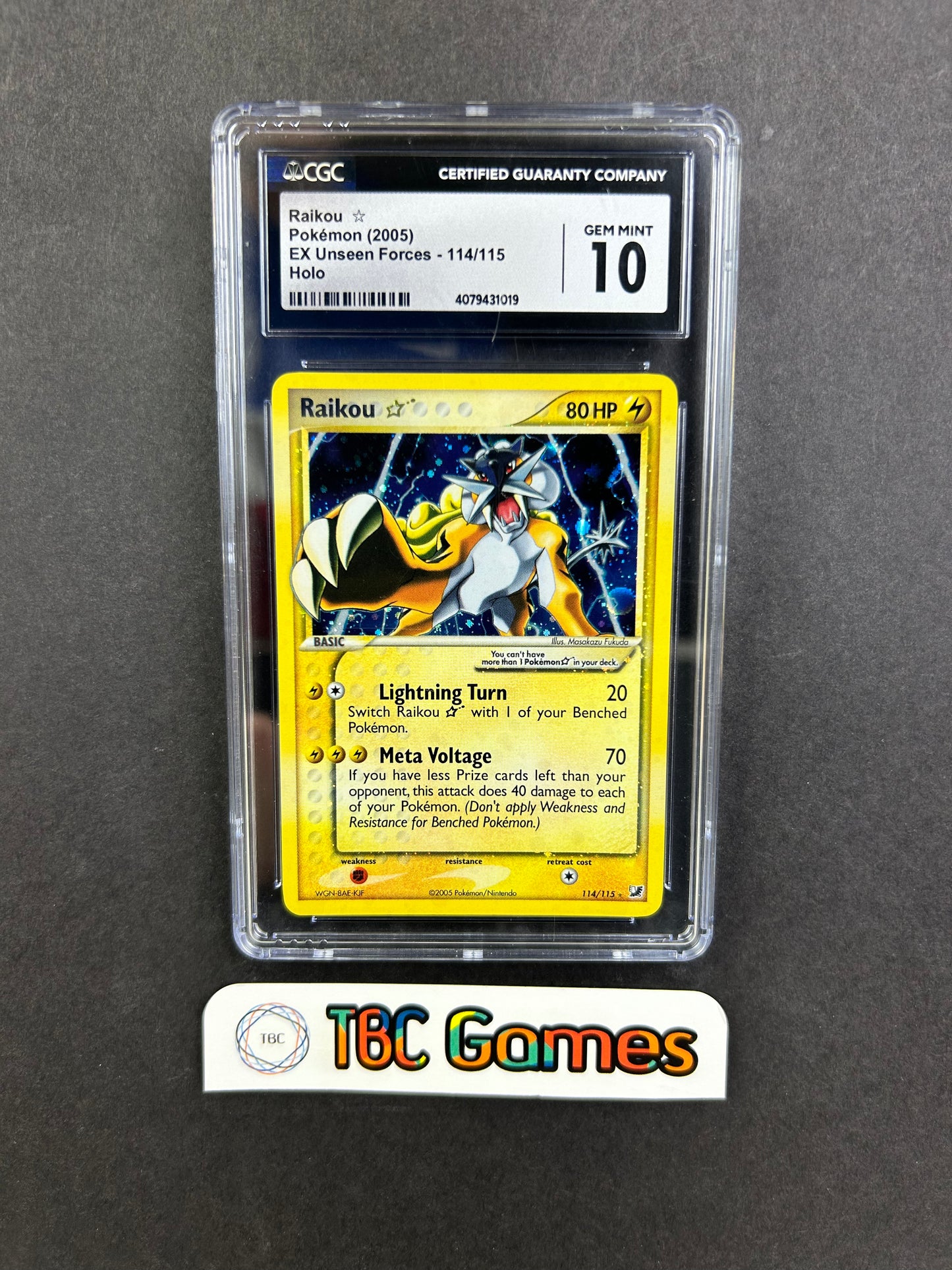 Raikou Gold Star Unseen Forces #114 CGC 10