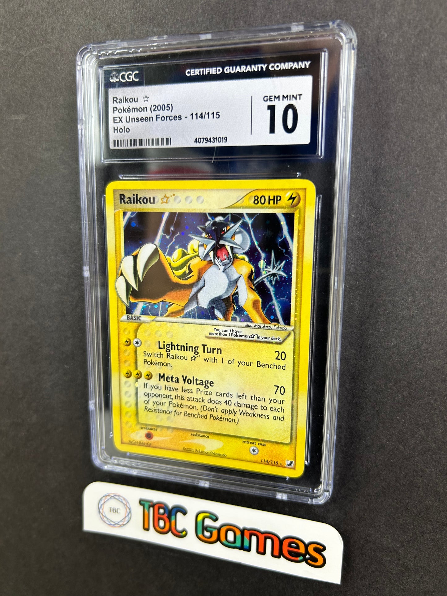 Raikou Gold Star Unseen Forces #114 CGC 10