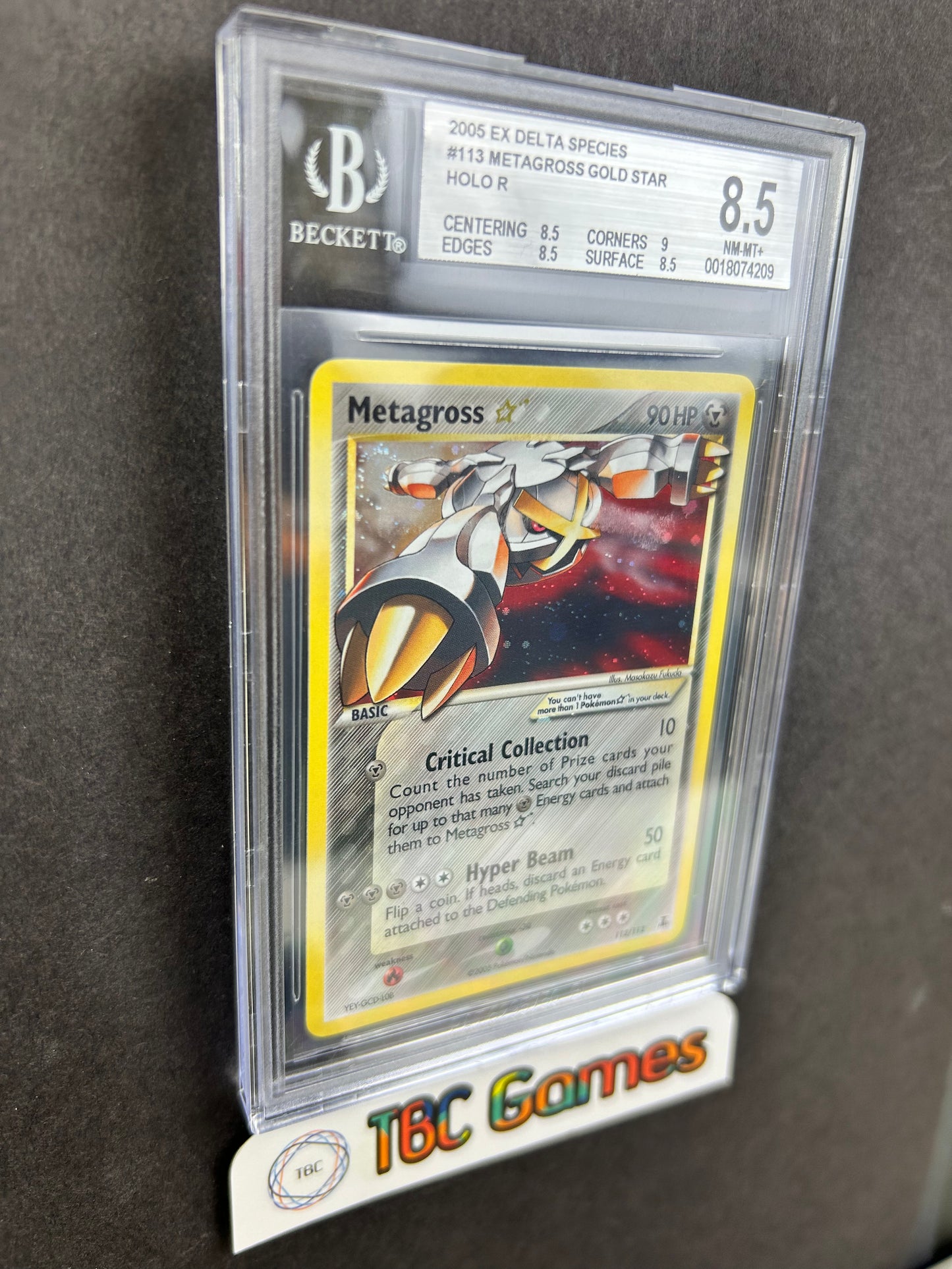 Metagross Gold Star Delta Species #113 BGS 8.5