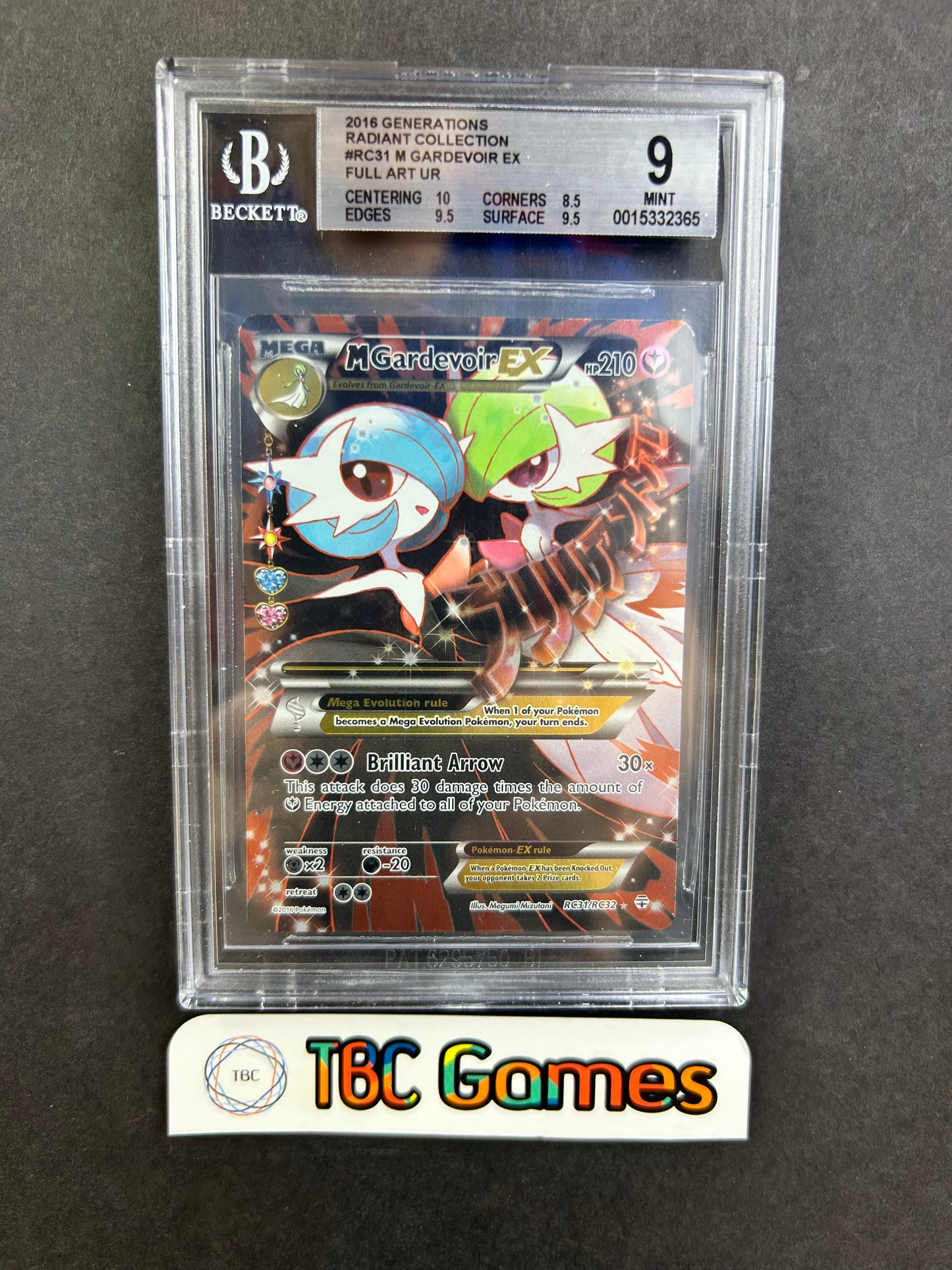 M Gardevoir EX Generations Radiant Collection RC31 BGS 9