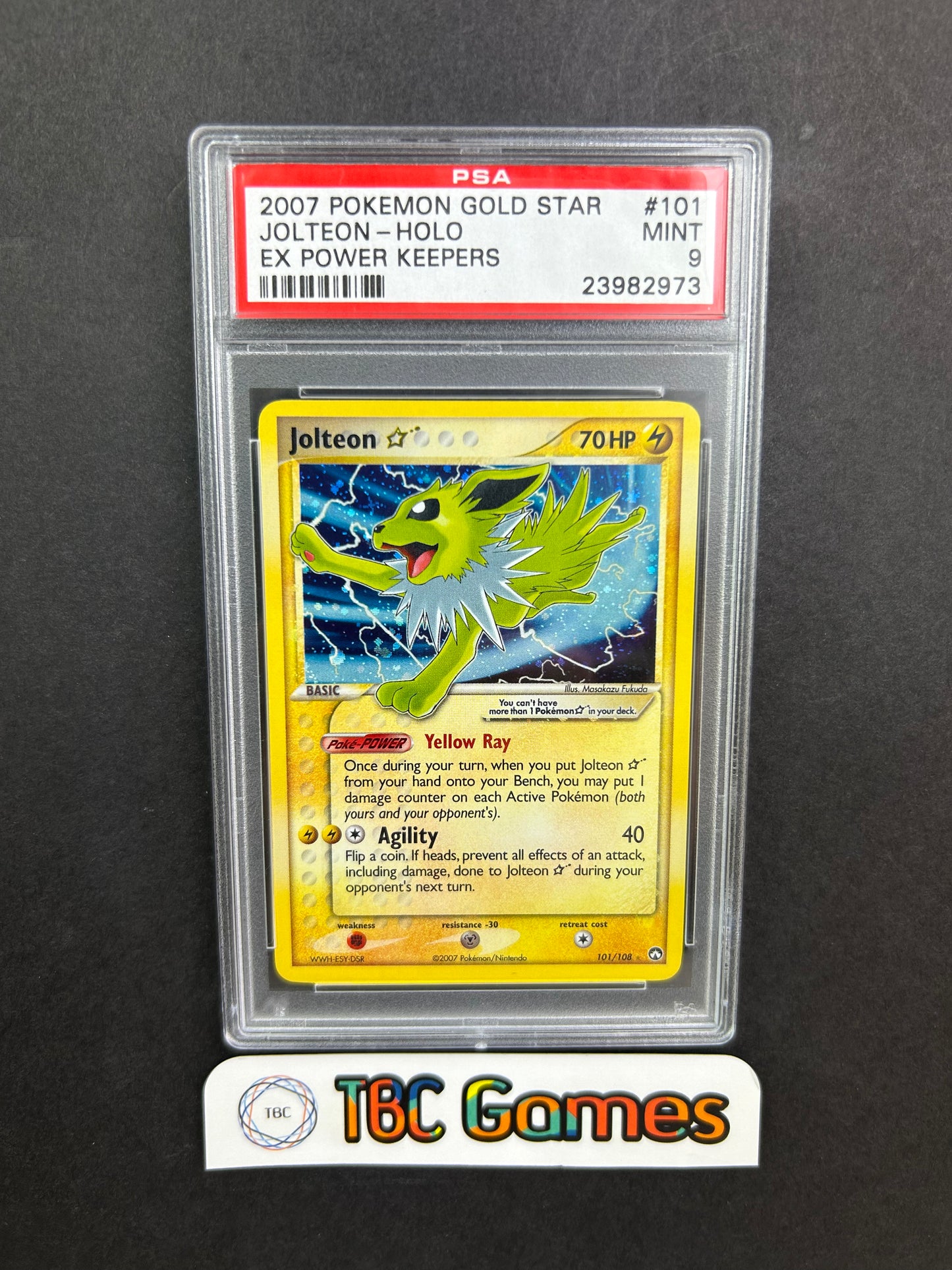 Jolteon Gold Star Power Keepers Holo #101 PSA 9