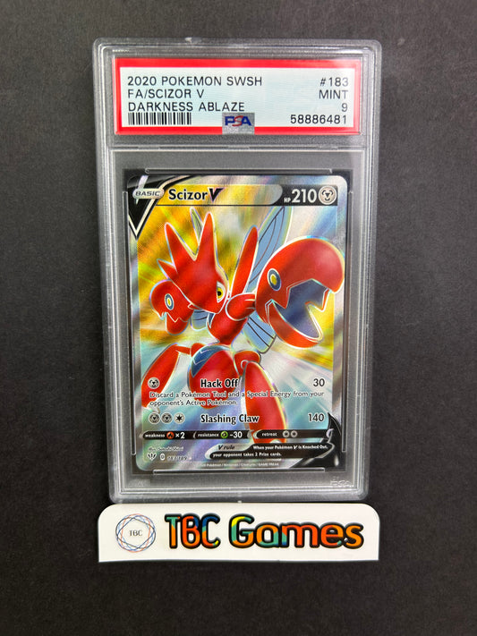Scizor V Darkness Ablaze #183 PSA 9