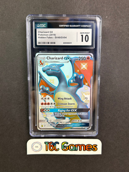 Charizard GX Hidden Fates SV49 CGC 10