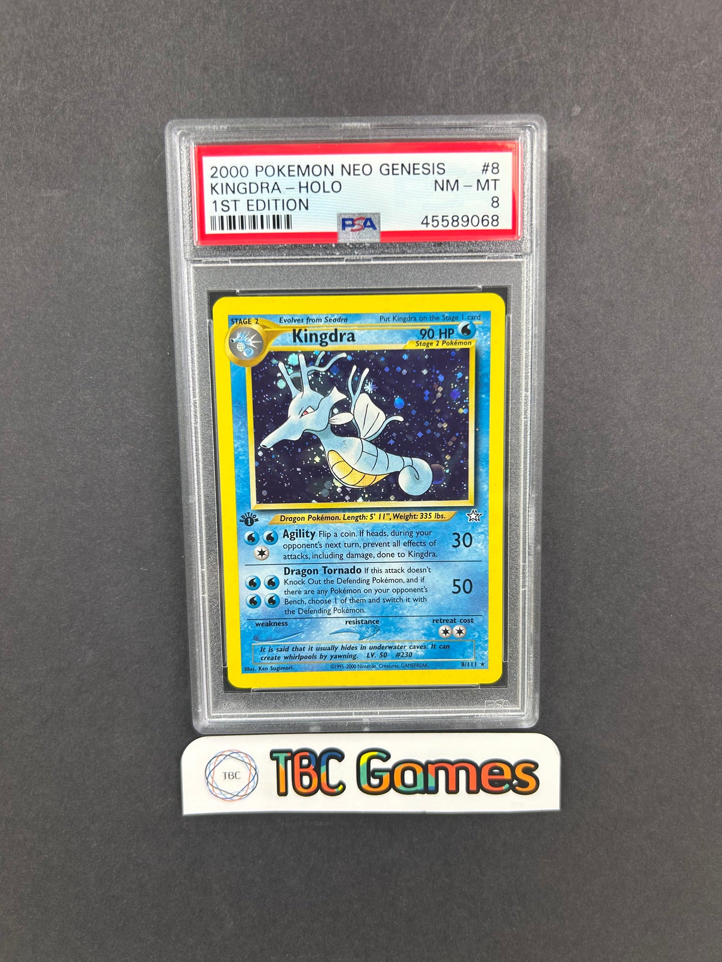 Kingdra Neo Genesis 1st Edition #8 PSA 8