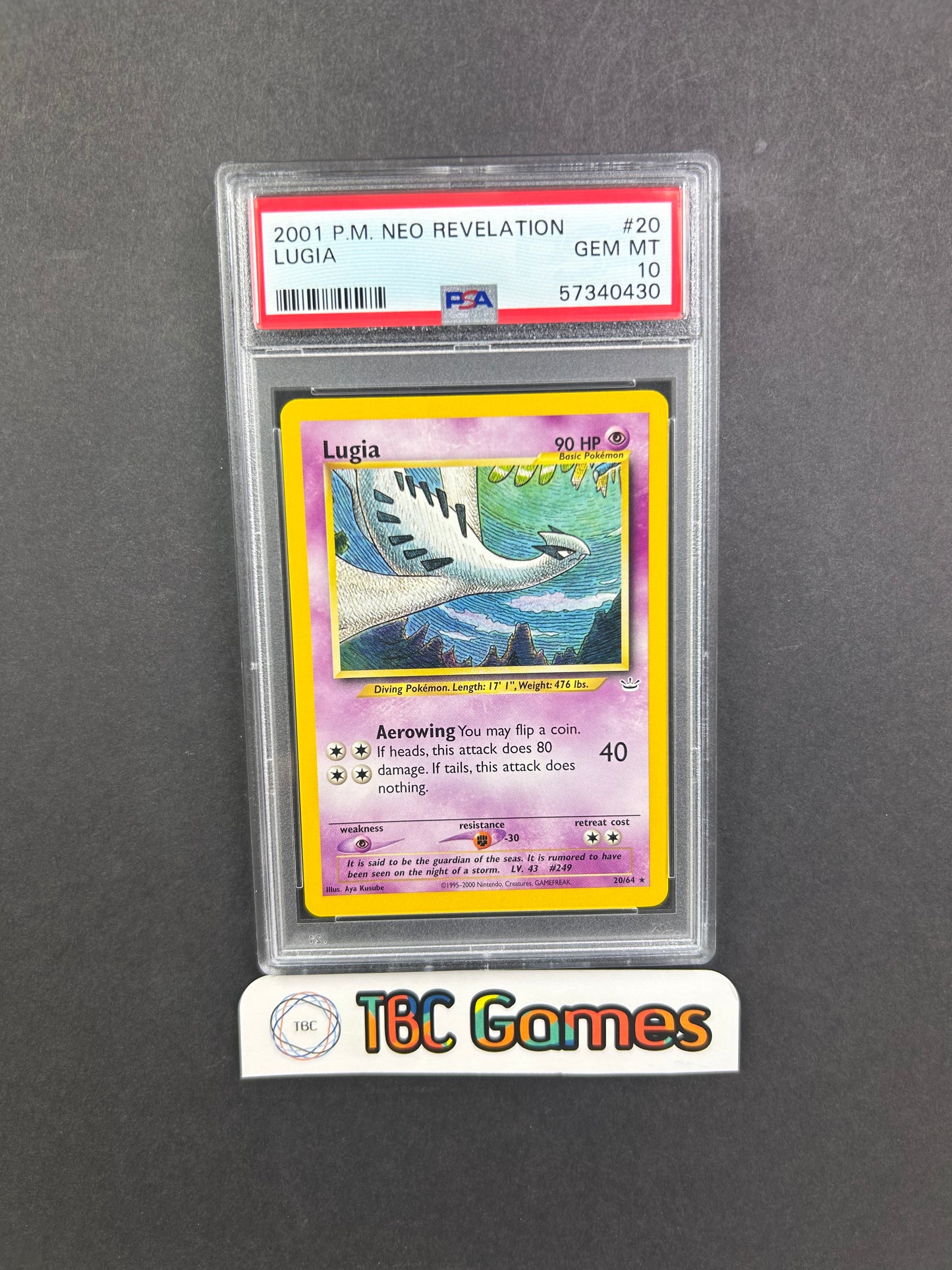 Lugia Neo Revelation Unlimited #20 PSA 10