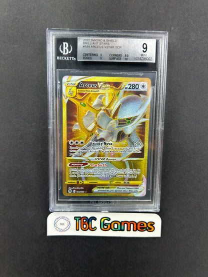 Arceus VSTAR Brilliant Stars Secret #184 BGS 9
