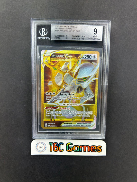 Arceus VSTAR Brilliant Stars Secret #184 BGS 9