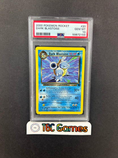 Dark Blastoise Team Rocket Unlimited #20 PSA 10
