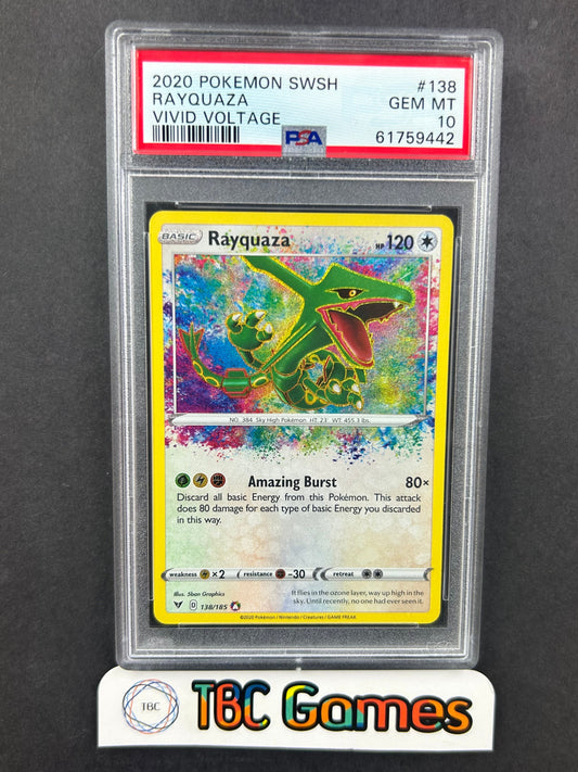 Rayquaza Vivid Voltage Amazing Rare #138 PSA 10